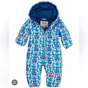 Hatley Blue and Purple Kids Puffer Jacket